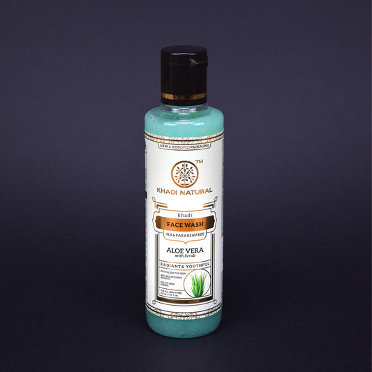 Khadi Natural Aloevera Face Wash with Scrub 210 ml