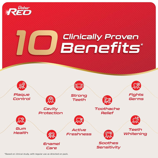 Dabur Red - ayurvedisk fluorfri tandkräm, 100 g.