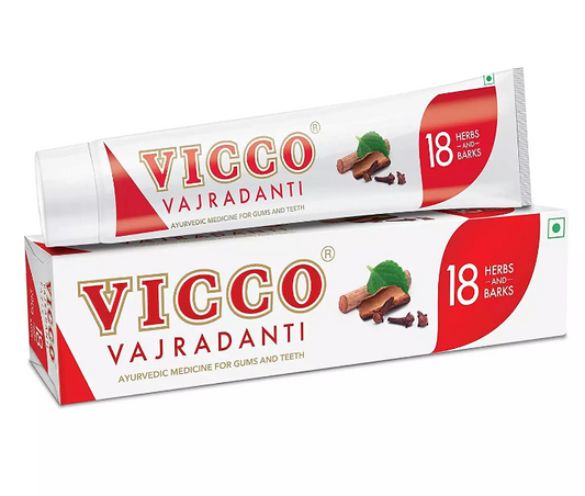 Vicco Vajradanti - ayurvedisk fluorfri tandkräm, 100 g.