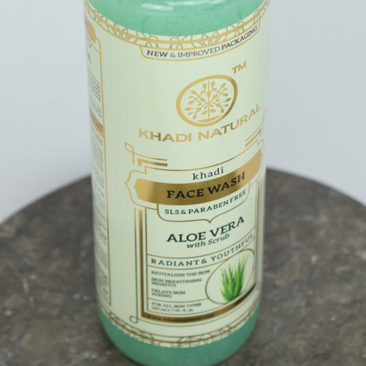 Khadi Natural Aloevera Face Wash with Scrub 210 ml